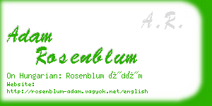 adam rosenblum business card